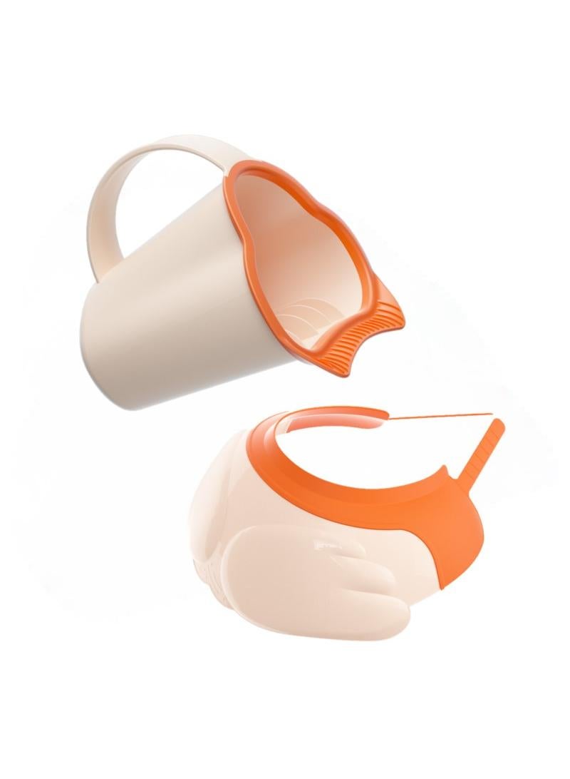 2-Piece Baby Silicone Adjustable Shower Cap Water Blocking Ear Protection Shampoo Cap