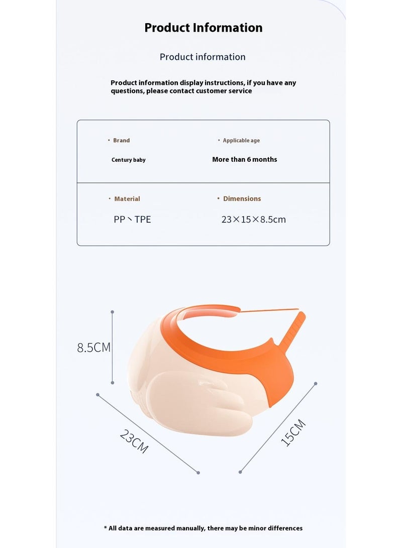 2-Piece Baby Silicone Adjustable Shower Cap Water Blocking Ear Protection Shampoo Cap