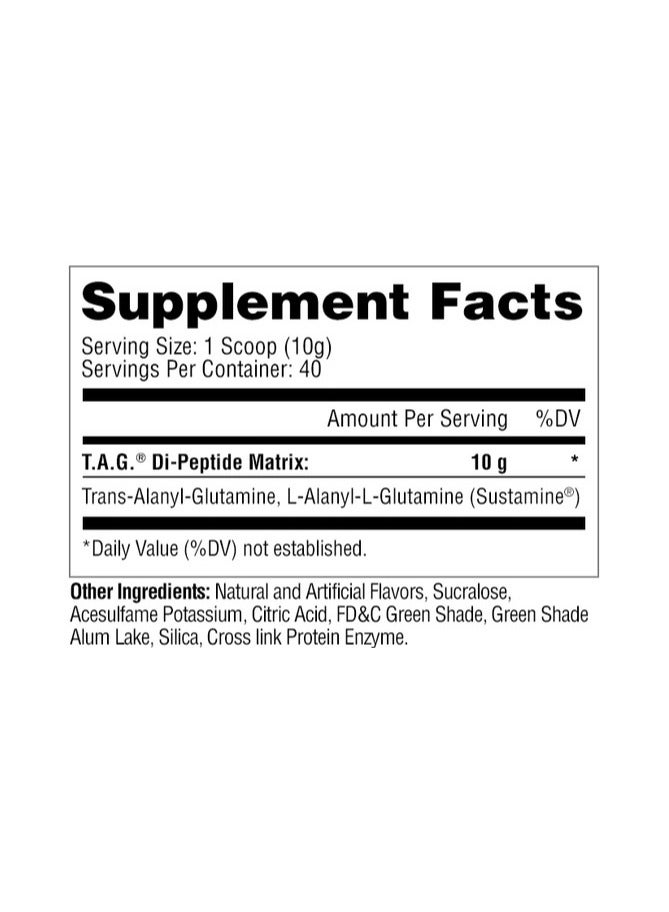 T.A.G. Trans Alanyl Glutamine 400g - Green Apple