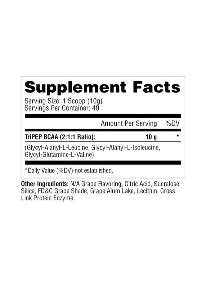 TRI-PEP BCAA (Branch Chain Amino Acid) 400g - Grape