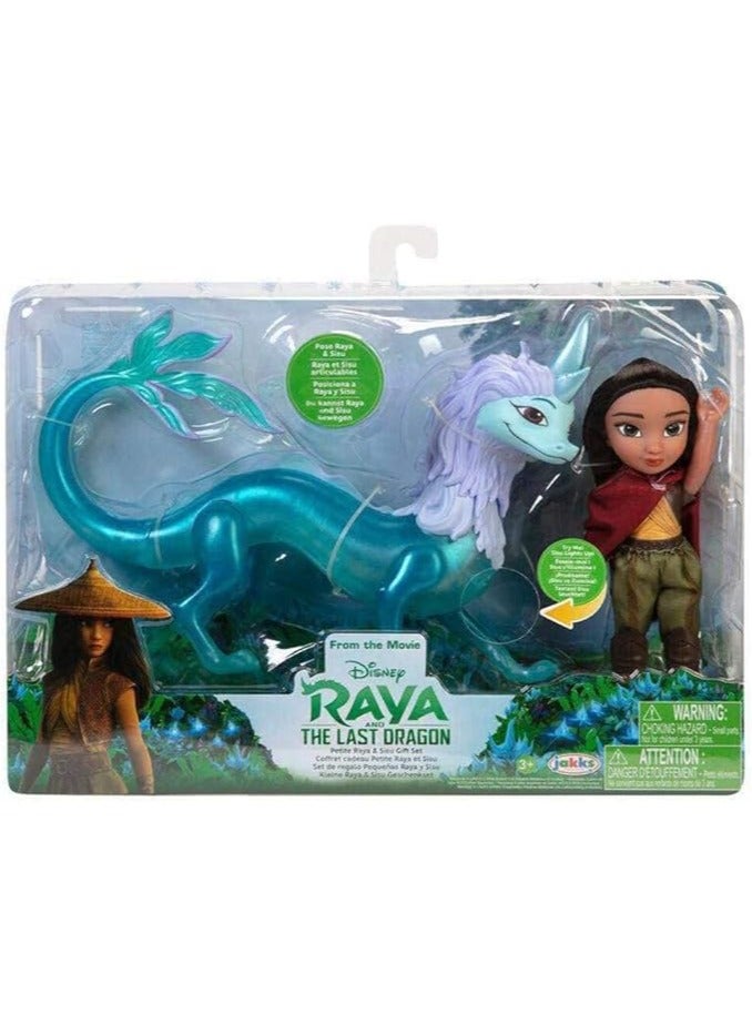 Raya and the Last Dragon Sisu Feature Large Dragon Figure with Petite Raya Doll - Disney's Dragon Character Toy for Kids