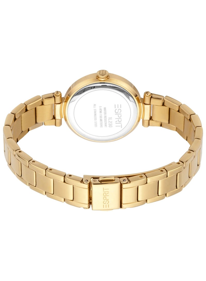 Esprit Stainless Steel Analog Women's Bracelet Watch With Stainless Steel Gold ES1L230M0055