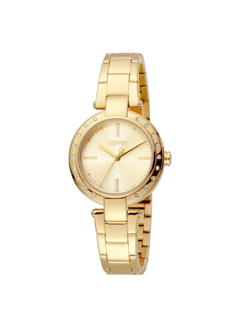 Esprit Stainless Steel Analog Women's Bracelet Watch With Stainless Steel Gold ES1L230M0055