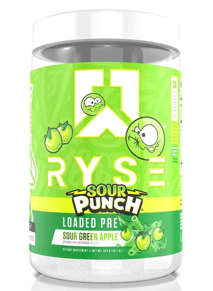 Loaded Pre Workout, Sour Green Apple, 30 Servings