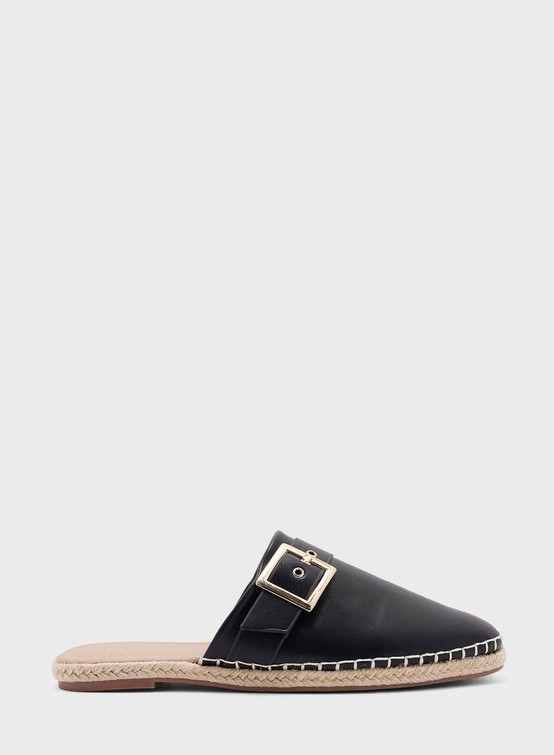 Buckle Detail Slip On Espadrille