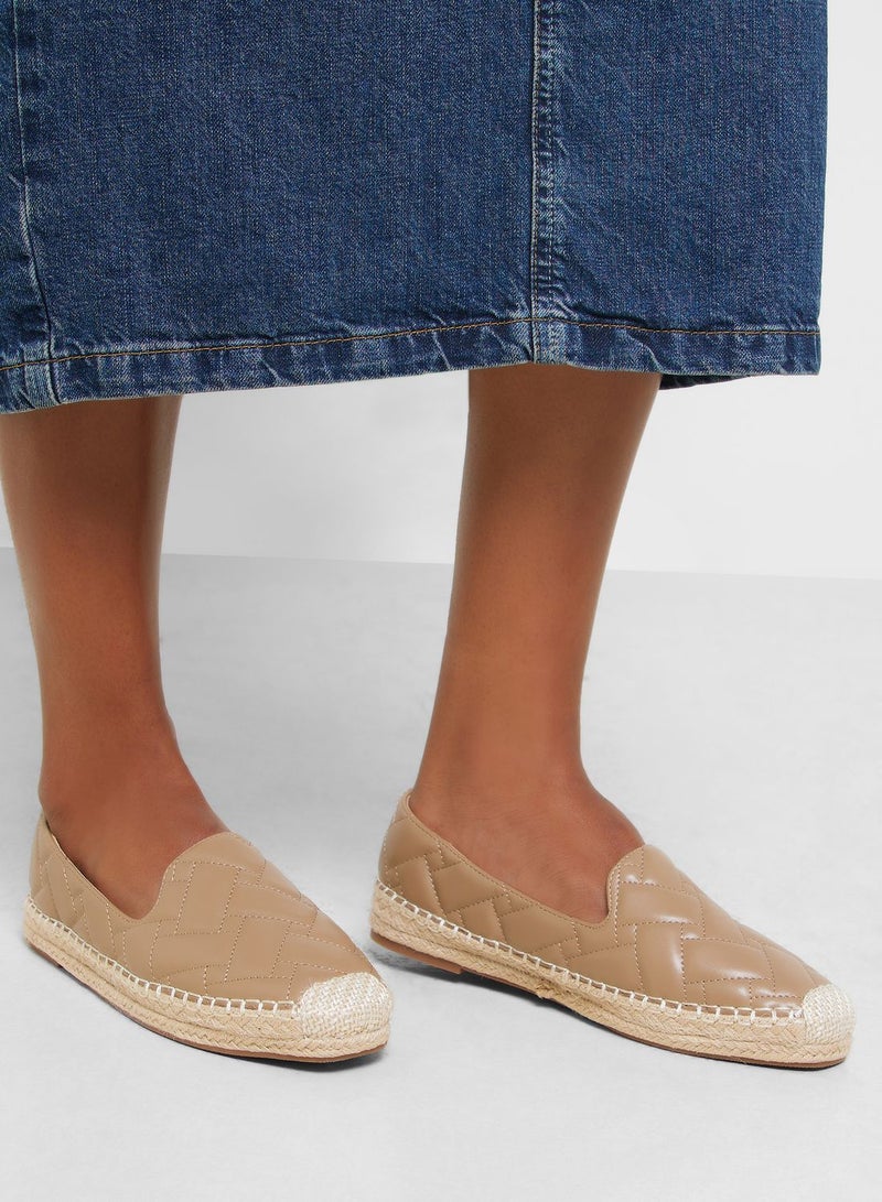 Woven Effect Quilted  Espadrille