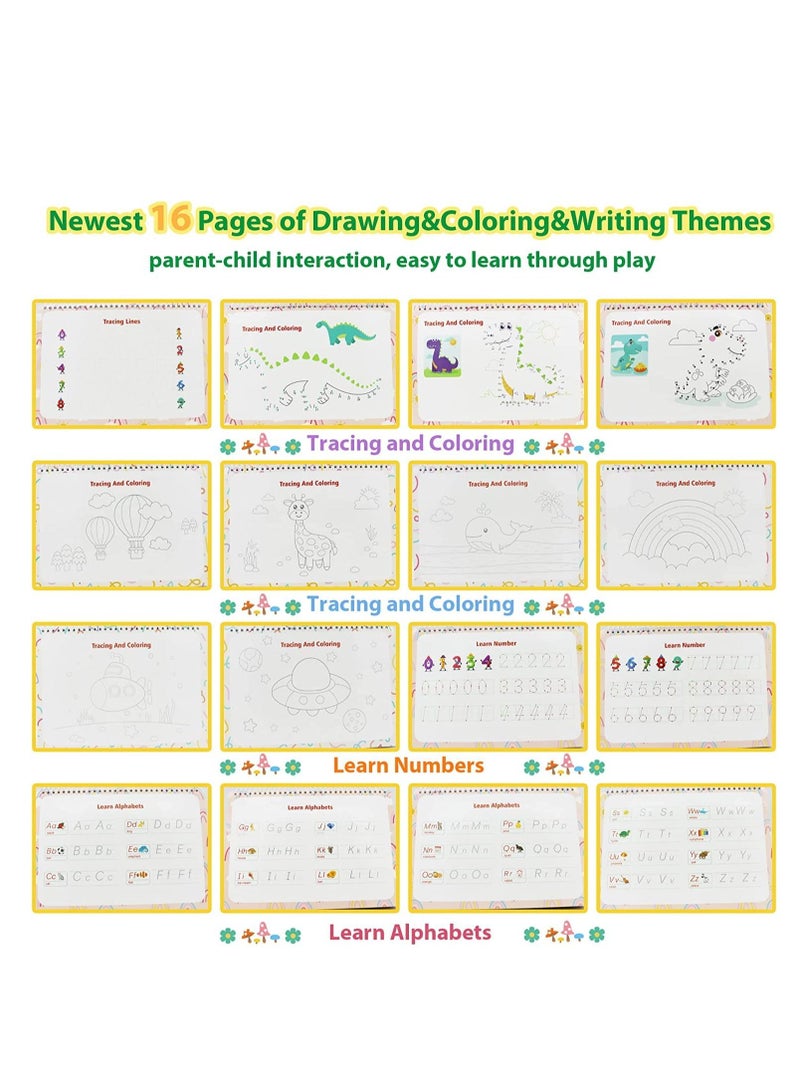 Busy Book for Toddlers Preschool Learning Activities, 32 Themes Montessori Binder Early Educational Drawing Toys Book, Autism Learning Materials and Tracing Coloring Busy Board for Boys & Girls