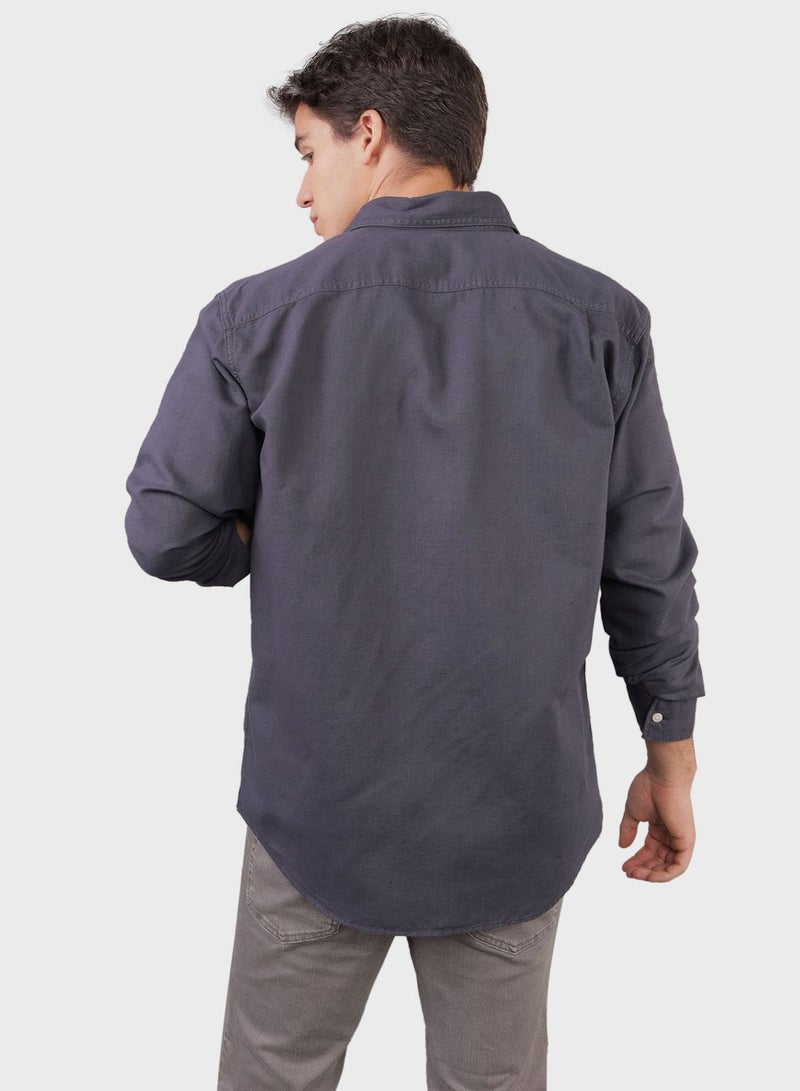 Essential Button Up Regular Fit  Shirt