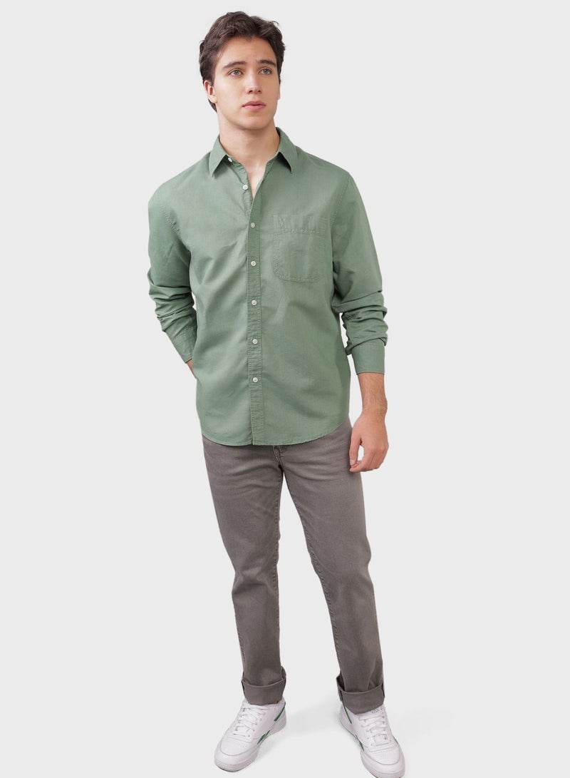 Essential Button Up Regular Fit  Shirt