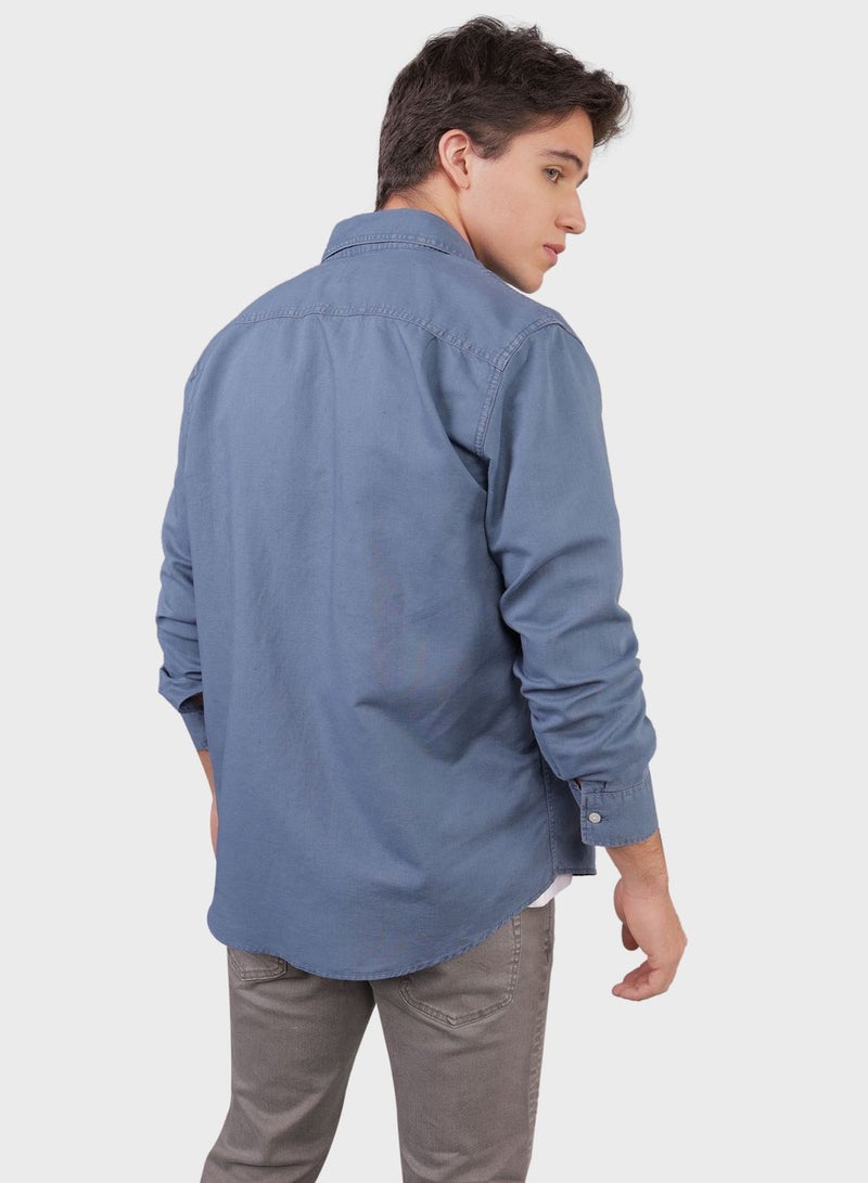 Essential Button Up Regular Fit  Shirt