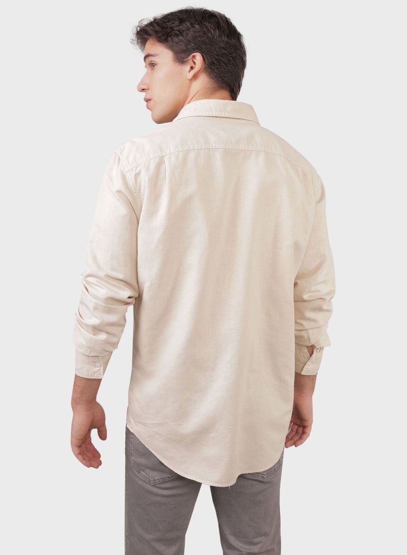 Essential Button Up Regular Fit  Shirt