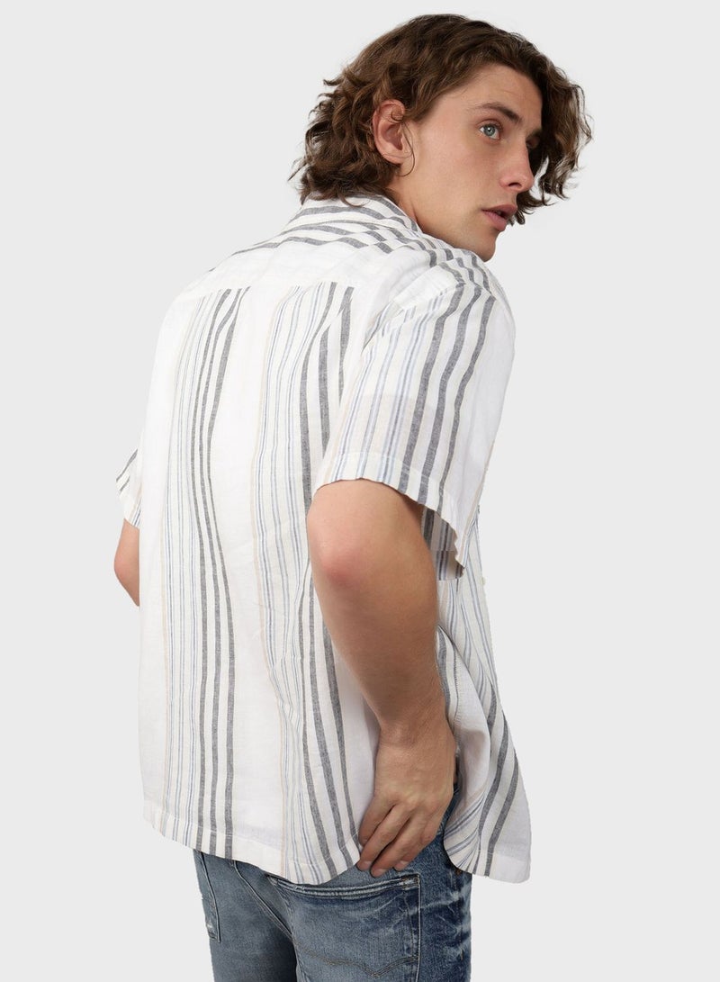 Stripe Detailed Regular Fit Poolside Shirt