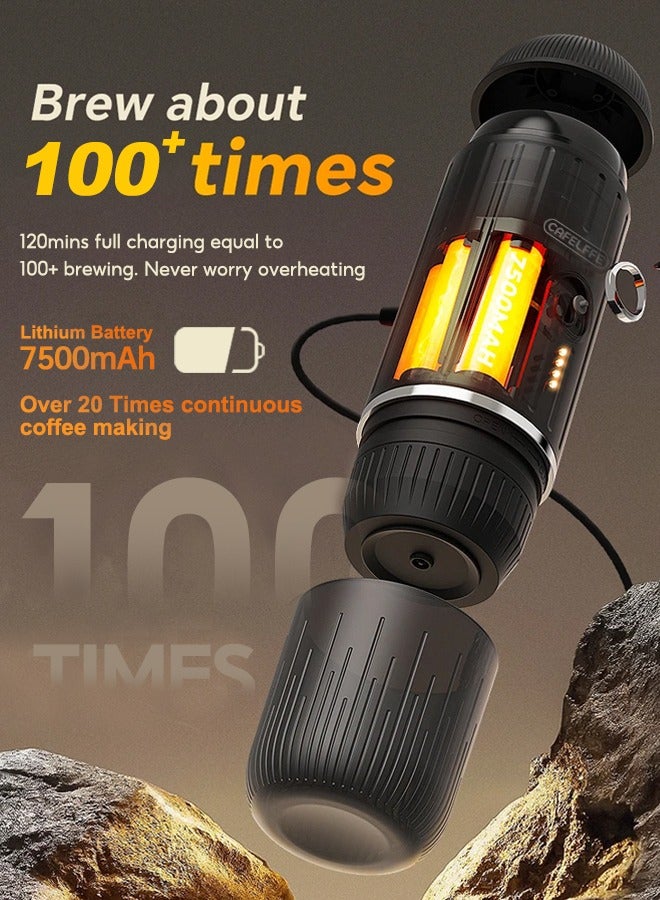 Portable Espresso Machine 19Bar Coffee Machine Hot Cold Coffee Maker Compatible With Nespresso Capsule Ground Coffee For Car Traval Camping Coffeeware