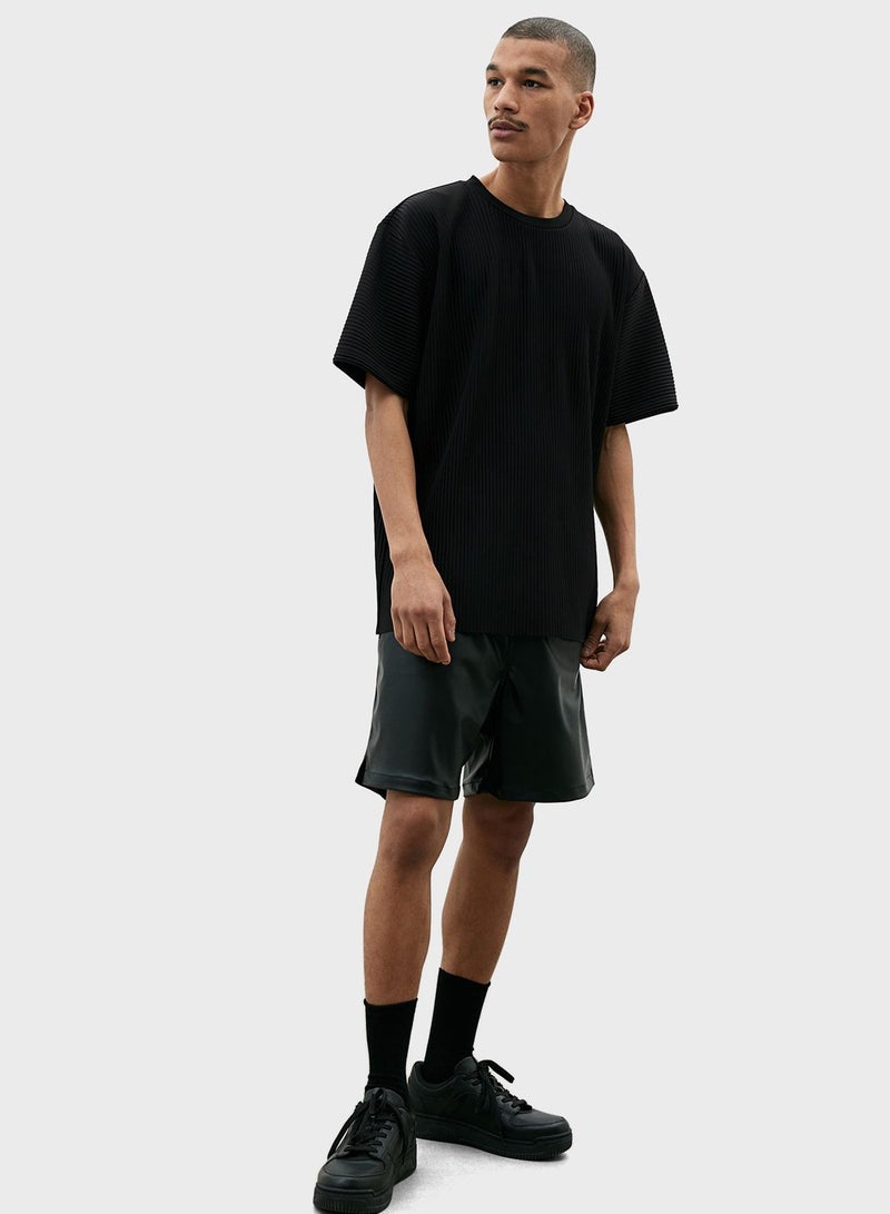 Loose Fit Pleated T-Shirt