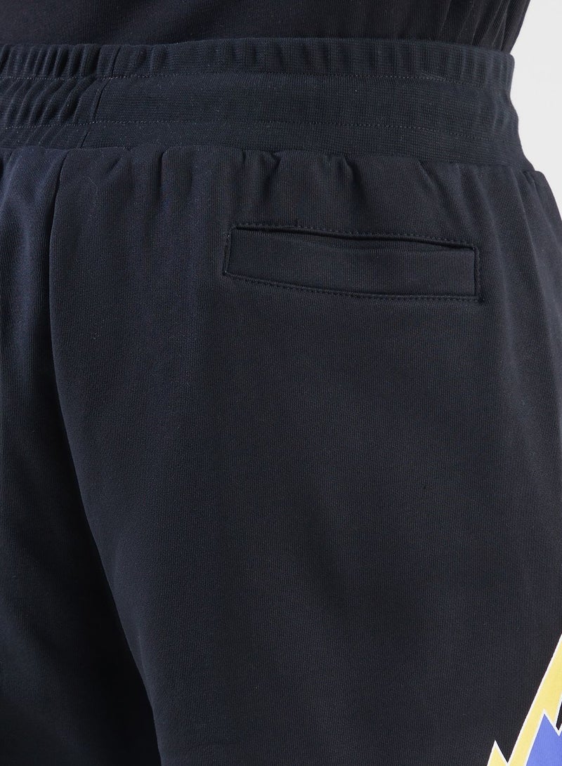 Starry Lightning Printed Casual Shorts