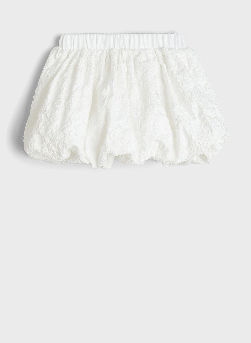 Bubble -Hem High Waist Skirt