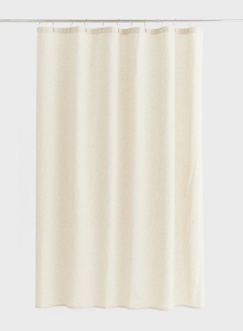 Linen-Blend Shower Curtain