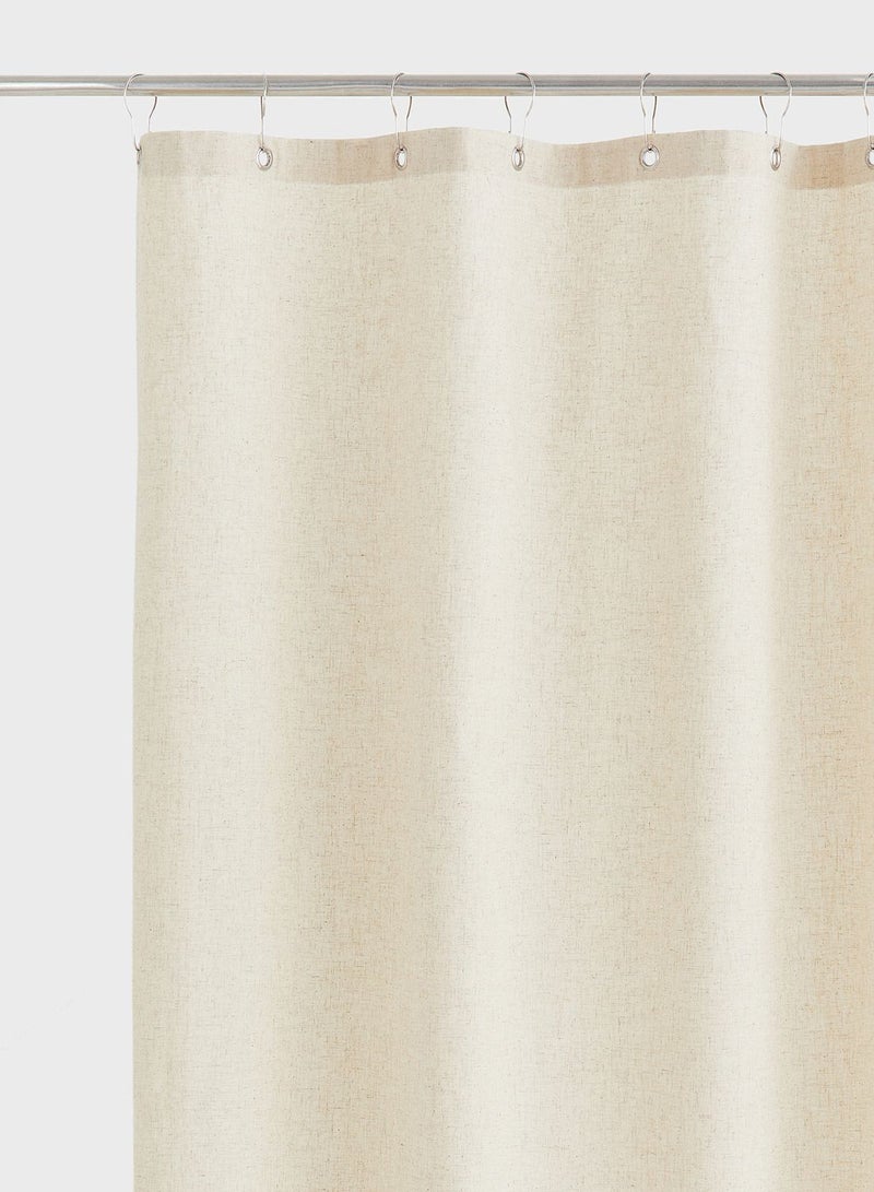 Linen-Blend Shower Curtain