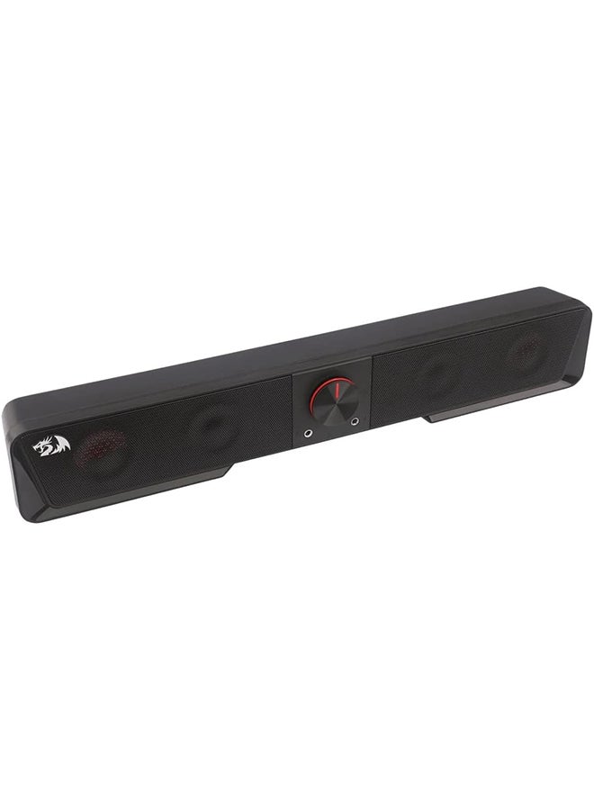 Darknets GS570 BT Speaker, 4 Different Mode RGB Lights, 2 Channel Stereo Core, BT 5.0, 65db Sound, 150Hz-20kHz Freq, Classic Volume Button, 3.5mm AUX Jack & USB Port, Black | Darknets GS570