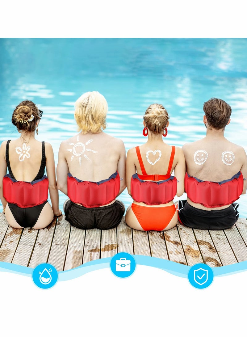 Inflatable Swim Belt Pool Flotation Belt Portable Waist Floatation Belt for Adults Adjustable Floating Belt Swimming Training Aid Waist Belt with Buckle and Rope for Swimming Beginner