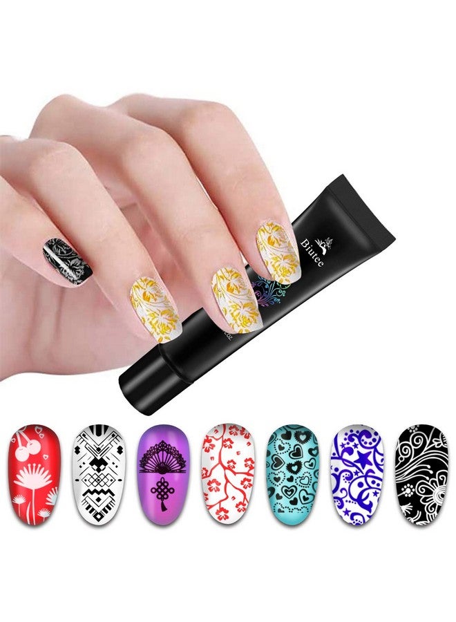 Nail Stamping Polish Gel Pack Of 8 Colors 8Ml Uv Led Gel Polish For Nail Stamping Plate