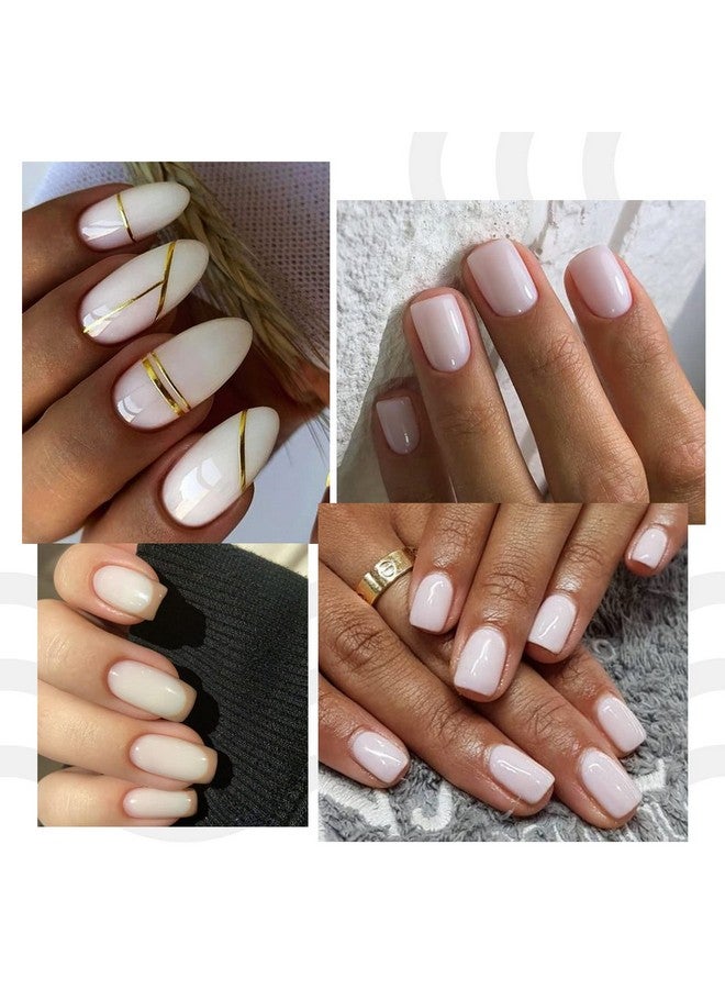 Milky White Gel Nail Polish Nude Gel Polish Natural Color Translucent Jelly Gel Polish Soak Off U V Clear Coat Gel Neutral Nails For Winter Nail Art French Manicure At Home 0.51 Fl Oz /Gb07