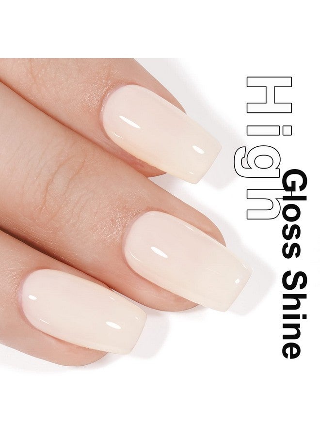 White Gel Polish Beige White Jelly Gel Nail Polish Translucent Soak Off U V Gel Polish Rice White Nail Polish Gel For Nail Art Manicure Diy At Home 0.51 Fl Oz /Gb47