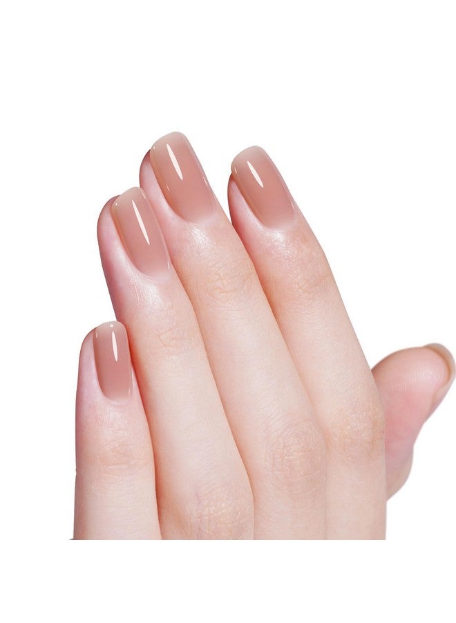 Jelly Nude Gel Polish Dark Nude Gel Nail Polish Natural Translucent Nail Polish Soak Off U V Neutral Color Sheer Base Nail Gel Polish For Nail Art Diy French Manicure At Home 0.51 Fl Oz /Gb55