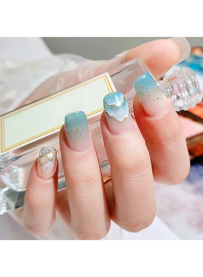 Jelly Gel Nail Polish Set 9Colors Navy Blue Cyan Deep Blue Translucent Crystal Nail Polish Kit Soak Off Uv Led Gel Nail For Nail Art Salon Diy Home