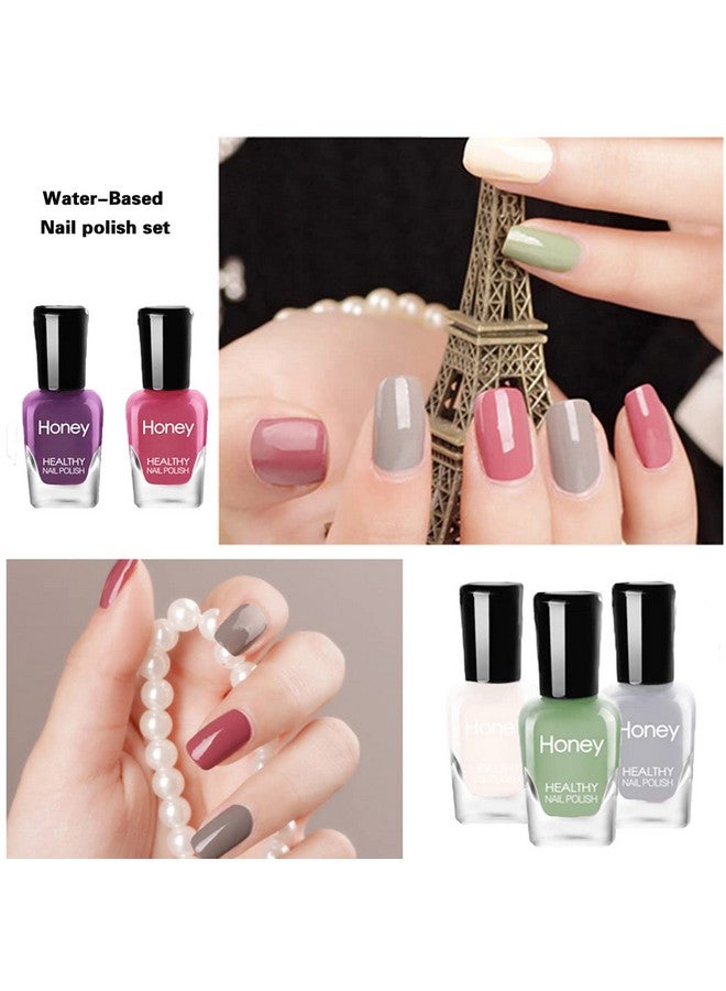 Non Toxic Nail Polish Set Easy Peel Off And Fast Dry Nail Polish Set For Pack Eco Friendly And Organic Water Based Nail Polish For Womenteens(20 Bottles)