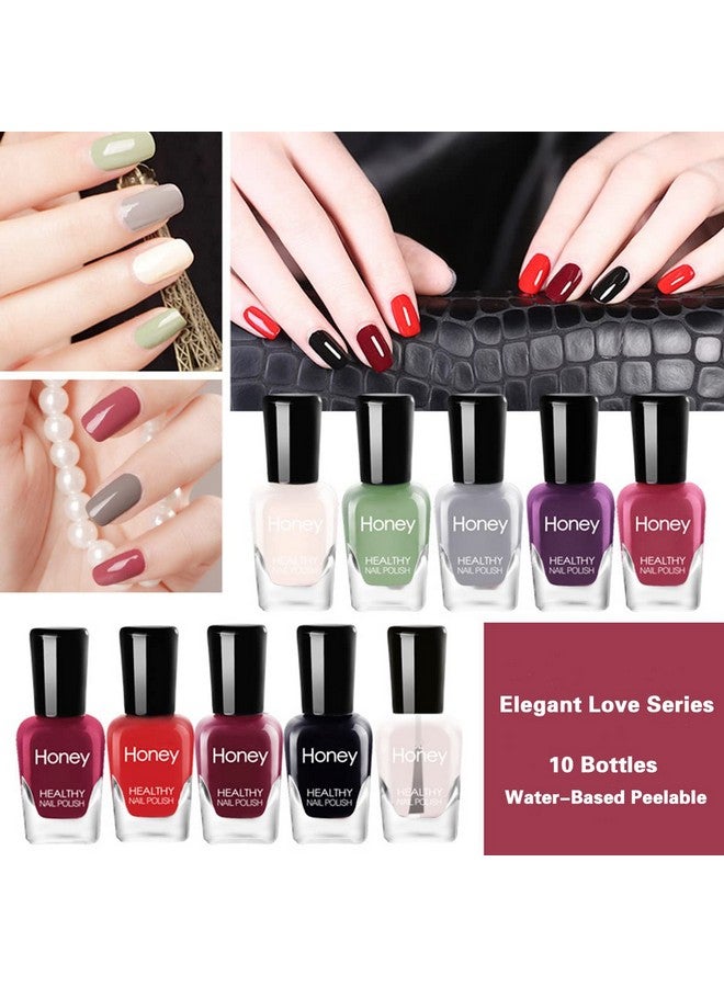 Non Toxic Nail Polish Set Easy Peel Off And Fast Dry Nail Polish Set For Pack Eco Friendly And Organic Water Based Nail Polish For Womenteens(20 Bottles)