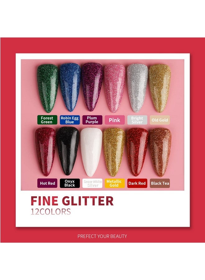 Fine Glitter Glitter For Nails Art Extra Fine Glitter Festival Glitter5G*12
