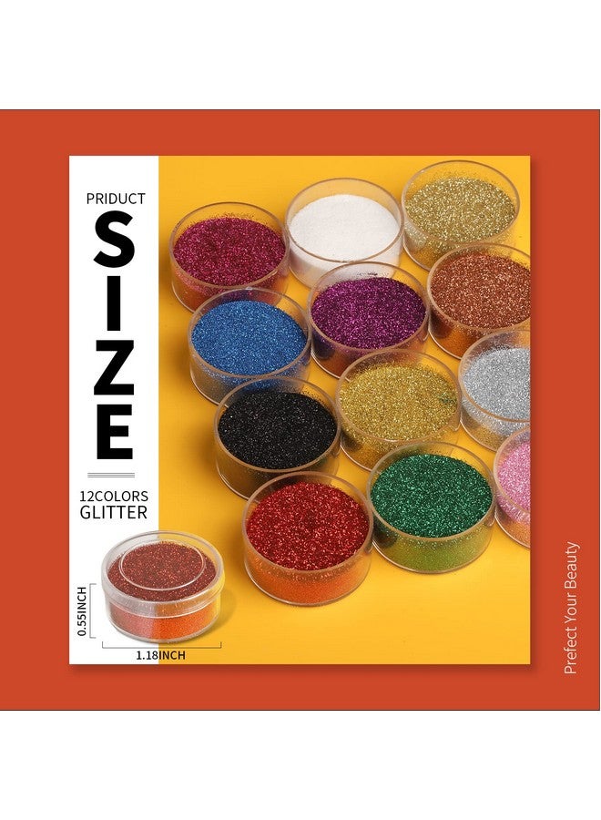 Fine Glitter Glitter For Nails Art Extra Fine Glitter Festival Glitter5G*12