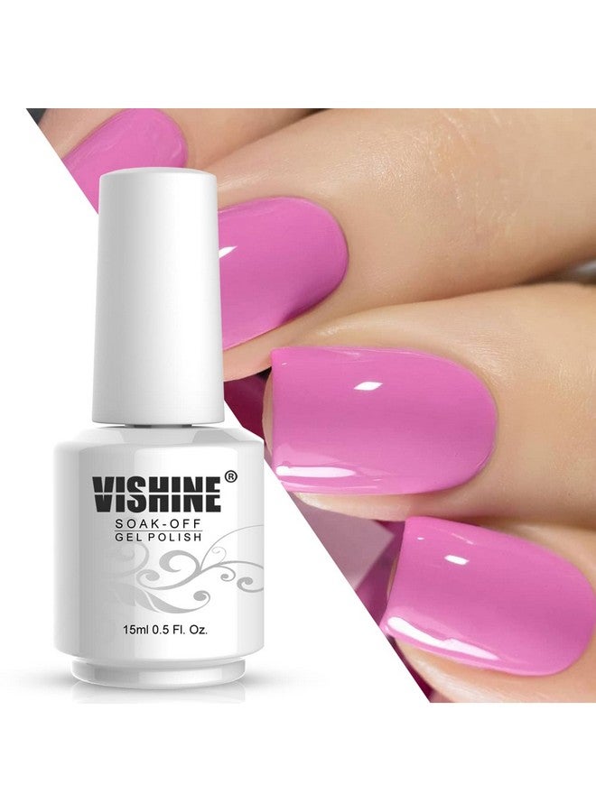 Gel Nail Polish 15Ml Soak Off Uv Led Gel Polish Varnish Nail Art Longlasting Diy Salon Rich Pinky Mauve 0.5 Oz