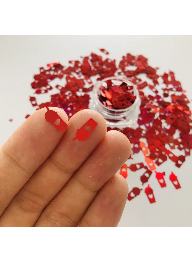 12 Colors Set Coffee Cup Shape Sequins Holographic Glitter Festival Rave Beauty Makeup Face Body Nail Art Decoration 12C