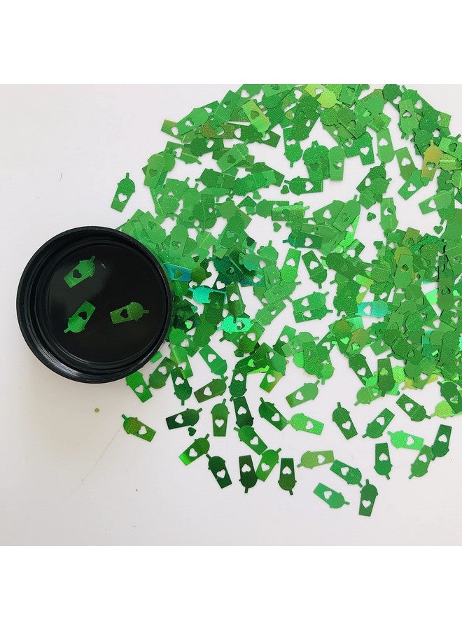 12 Colors Set Coffee Cup Shape Sequins Holographic Glitter Festival Rave Beauty Makeup Face Body Nail Art Decoration 12C