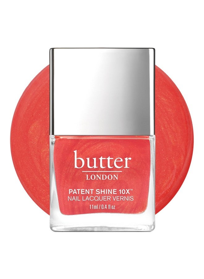 Patent Shine 10X Nail Lacquer Helps Protect & Strengthen Nails Gellike Finish & Chipresistant 10Free Formula Vegan Cruelty & Paraben Free Empire Red