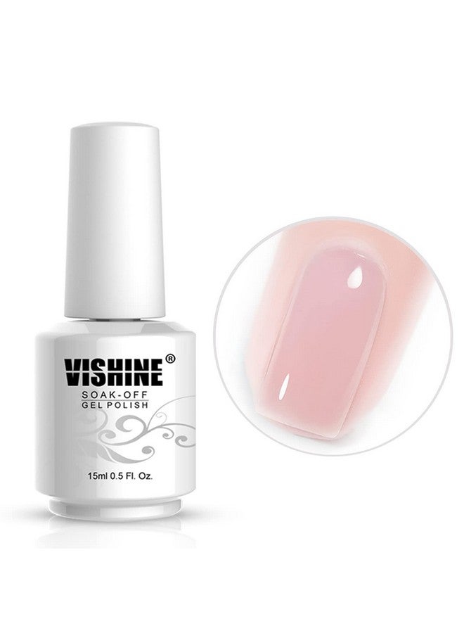 Jelly Gel Nail Polish In Nude Pink Color 15Ml Translucent Soak Off Uv Led Bright And Milky Home Diy Manicure Salon Varnish 01.