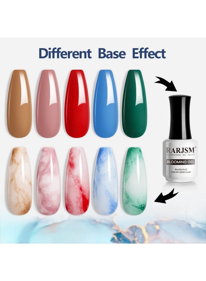 Blooming Gel Nail Polishclear Blooming Gel Polish 15Ml Uv Led Soak Off Nail Art Polish Blossom Gel For Spreading Effect Graffiti Marble Flower Watercolor Magical Diy Manicure Design