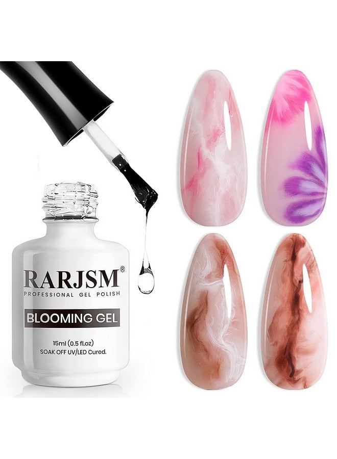 Blooming Gel Nail Polishclear Blooming Gel Polish 15Ml Uv Led Soak Off Nail Art Polish Blossom Gel For Spreading Effect Graffiti Marble Flower Watercolor Magical Diy Manicure Design