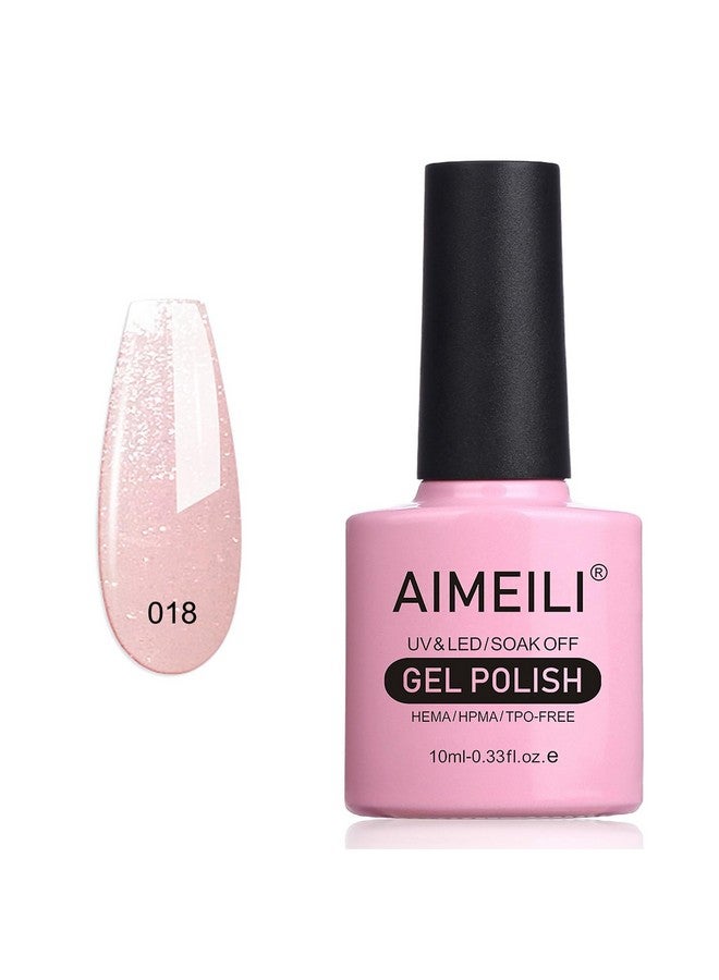 Soak Off U V Led Gel Nail Polish Sparkle Grapefruit (018) 10Ml