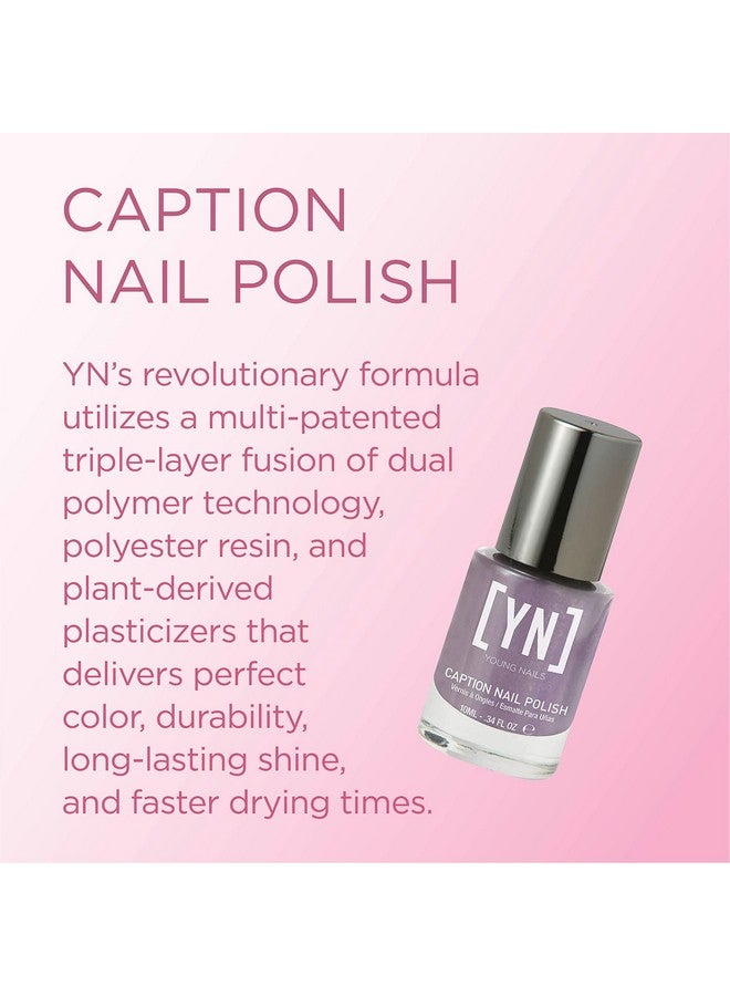 Caption Nail Polish. Chip Resistant Nail Lacquer With Glossy Shine Finish Professional Nail Polish