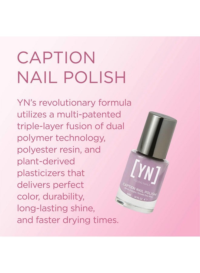 Caption Nail Polish. Chip Resistant Nail Lacquer With Glossy Shine Finish Professional Nail Polish