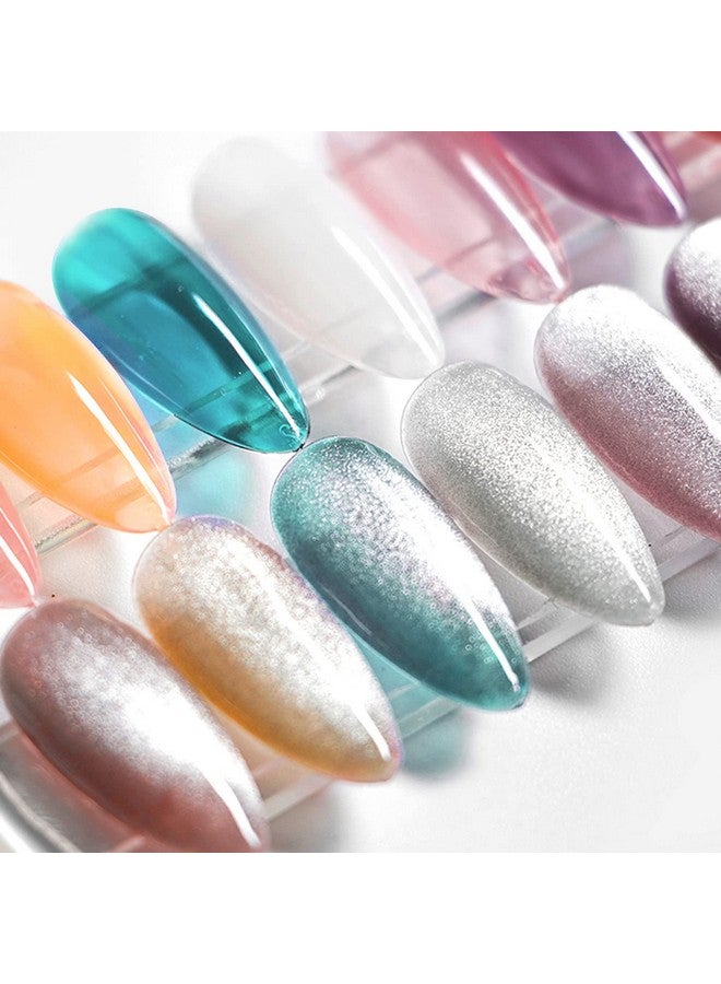 طلاء أظافر جل عين القطة 9D واسع، طلاء أظافر جل سحري بتأثير المجرة، 15 مل طلاء جل شفق فوق بنفسجي (فضي)