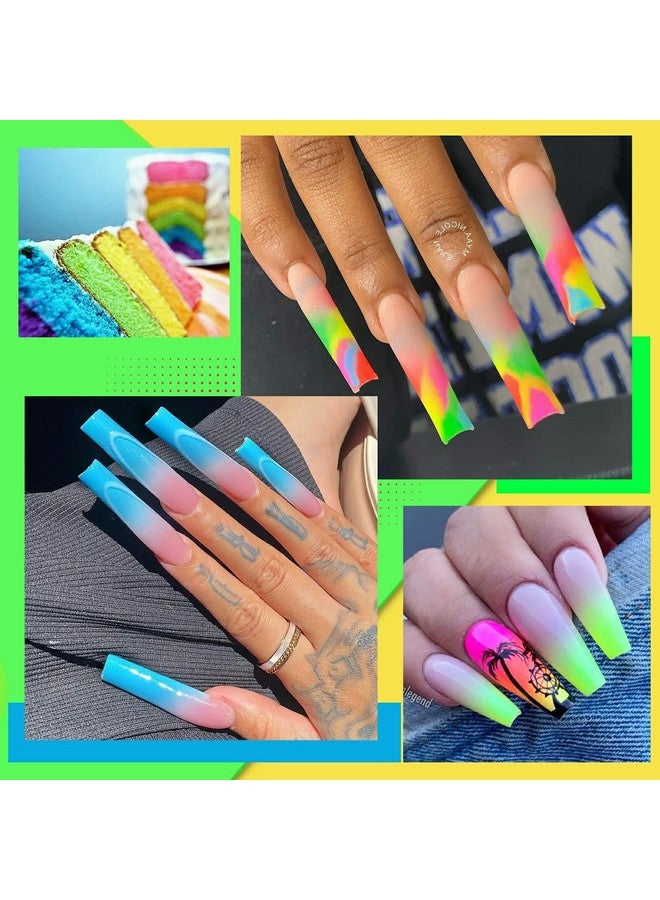 Neon Poly Extension Gel Nail Polish Set 6 Colors Hot Pink Neon Green Yellow Orange Bright Colors Spring Summer Poly Nail Gel Polish Kit Long Lasting Soak Off Gel Polish Gift Box For Women