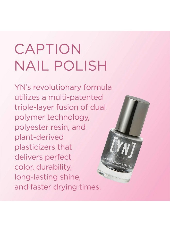 Caption Nail Polish. Chip Resistant Nail Lacquer With Glossy Shine Finish Professional Nail Polish