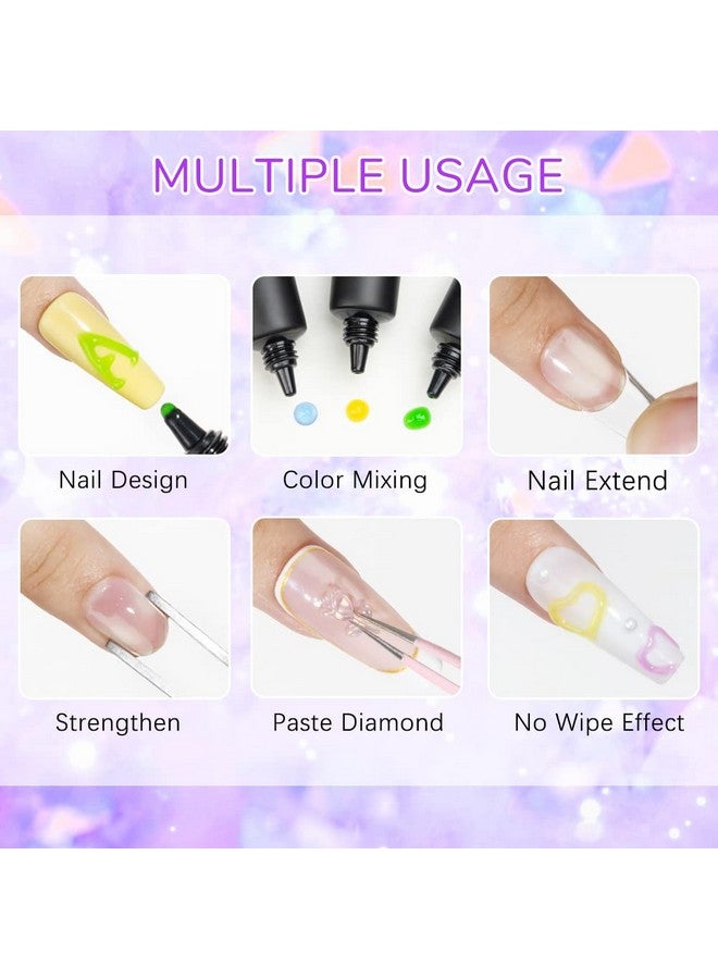 3D Nail Art Gel Sculpting Gel For Nail Art Design 8 Colors Clear White Embossing Tube Gel Nails For Carving Modeling Painting Drawing Nail Gel Home Diy Nail Manicure
