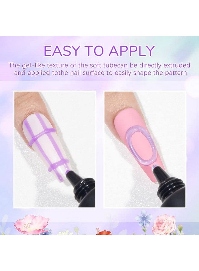 3D Nail Art Gel Sculpting Gel For Nail Art Design 8 Colors Clear White Embossing Tube Gel Nails For Carving Modeling Painting Drawing Nail Gel Home Diy Nail Manicure