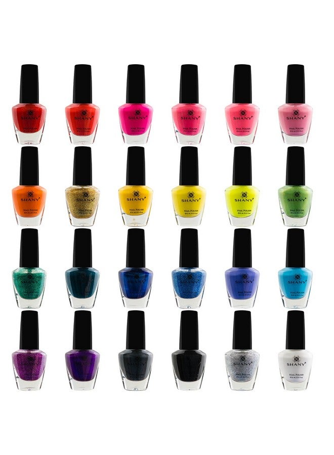 Cosmopolitan Diy Nail Polish Set Nail Lacquer Quick Dry Full Size Vibrant Colorful Trendy Glitter Glossy Metallic Matte Nail Art Nail Shades 24 Colors Nail Polish Bulk