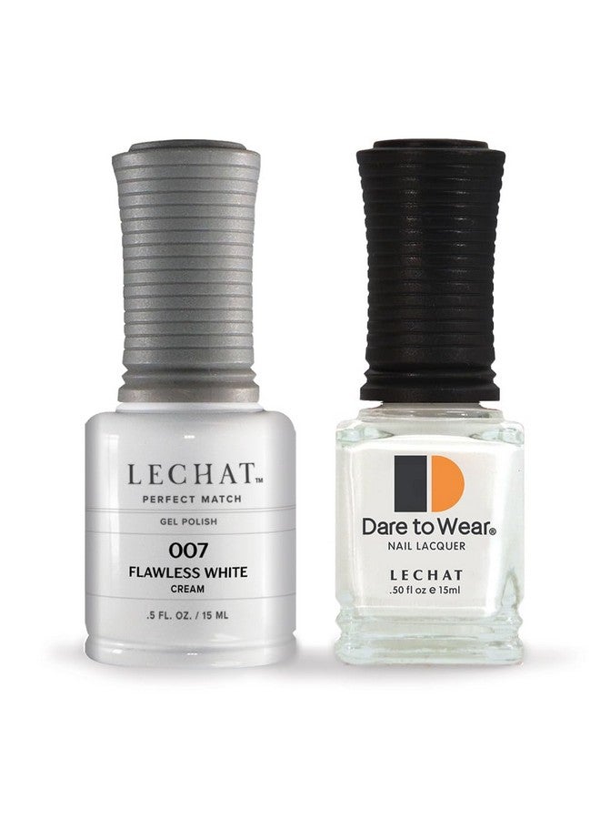 Perfect Match Gel Polish Flawless White White With Cream Finish (0.5 Ounce) Easy Application Soak Off Formula